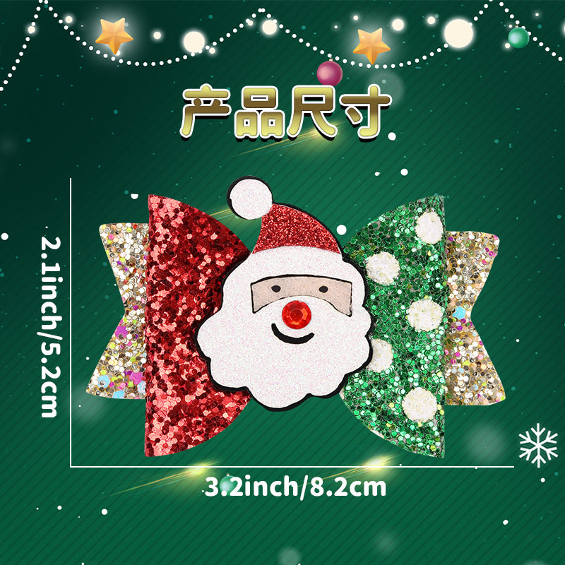 Wholesale 3pcs/pack Christmas Series Bow Hairpin